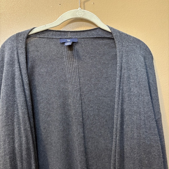Gap Long Sleeve Open Front Knee Length Gray Cardigan Size XS - Picture 7 of 7